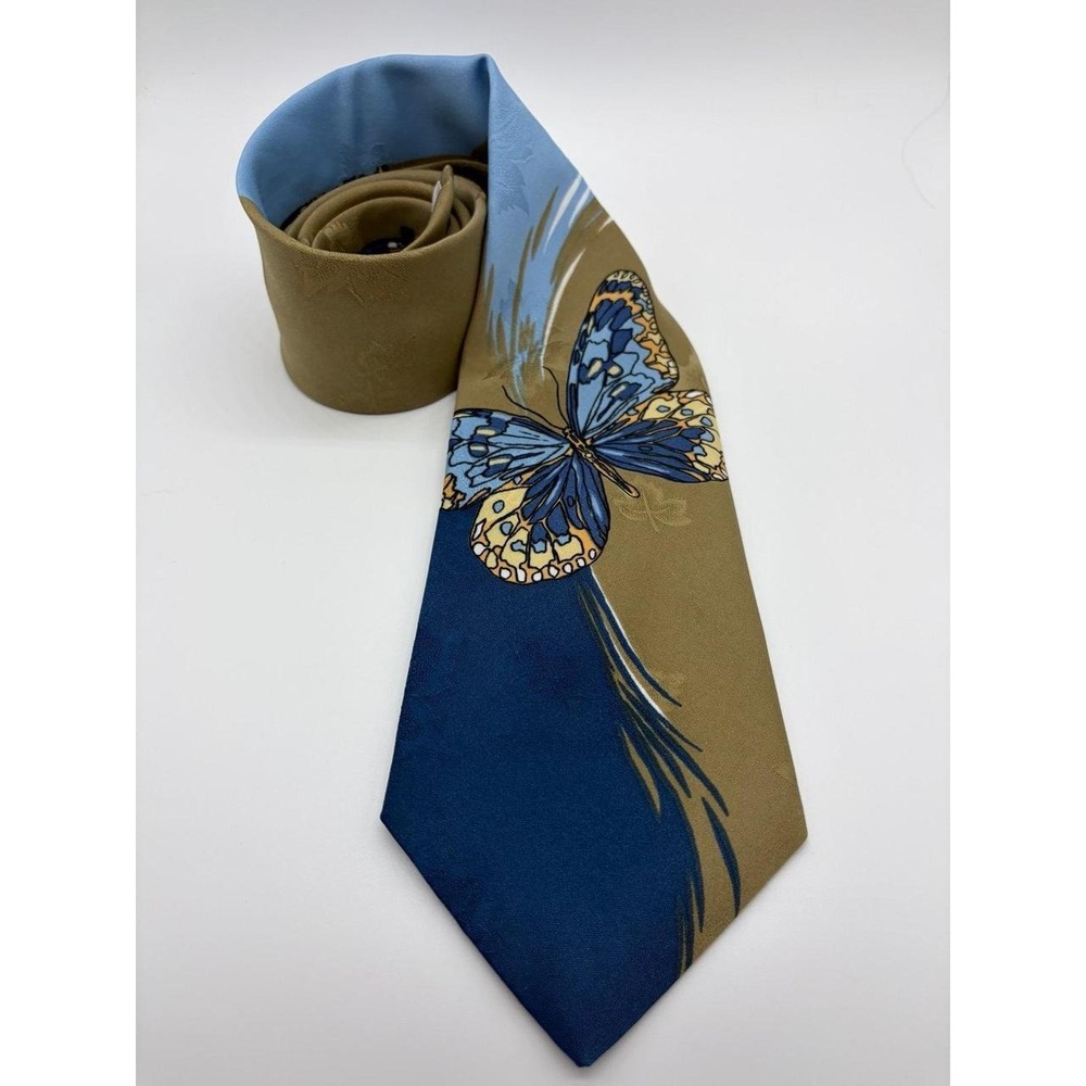 John Frederics, Vintage, Gold Toned Butterfly Necktie, Men Pre-Owned